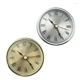 Table Clocks 65mm Round Clock Insert With Roman Numeral Watch Gold/Silver Drop