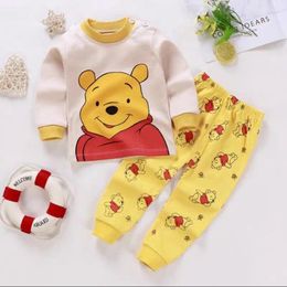 Clothing Sets Trendy Design Cartoon Underwear Set For Kids Spring Long Sleeve Pyjamas Baby Home Clothes Boys Cotton Casual Outfits