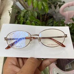 Sunglasses Frames Japan Brand Women Metal Spectacles Reading/Myopia/Progressive Champagne Full Rim