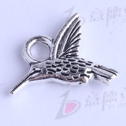 Antique Silver bronze hummingbird Charms DIY Vintage Pendant DIY Jewellery Making 300pcs lot 2518 2704