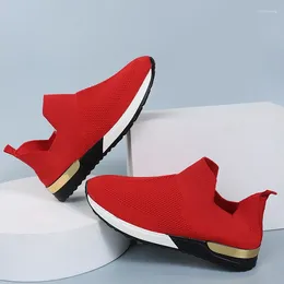 Casual Shoes Autumn Sneakers Women's 2024Platform Vulcanised Ladies Solid Colour Slip-On Female Sport Plus Size 44