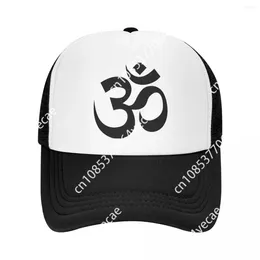 Ball Caps Classic Mandala Om Sign Trucker Hat Adult Buddhism Aum Yoga Meditation Adjustable Baseball Cap For Men Women Snapback