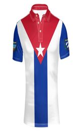 CUBA youth diy custom made name number Polo shirt nation flags spanish country cu Ernesto Guevara print po cuban clothes8865796