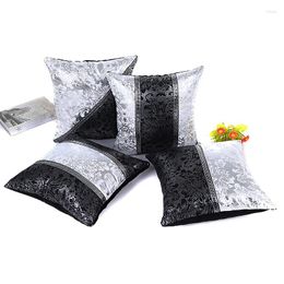 Pillow SEIKANO Black And Silver Cover 45x45cm Luxury Decorative For Sofa High Quality Pillowcase Home Decor