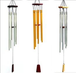 Antique Mahogany Lengthened 6 Tube Wind Chimes Door Wall Hanging Garden Tubes Bells Ornamental Pendant Metal Wooden Handicraft Gif4903983