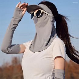 Bandanas Sunscreen Mask Female Visor UV Protection Eye Angle Cover Full Face Nylon Silk Summer Thin Breathable Shade