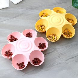 6 In 1 Dog Bowl Puppy Slow Feeder Cat Water Bottle Flower Shape Dog Bowl Cat Water Feeding Bowl Healthy Diet Dish Pet Accessory 240508