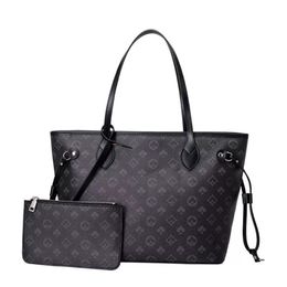 2pcs High quality women handbags ladies designer composite bags lady clutch bag shoulder tote female purse wallet handbag good product1 229b