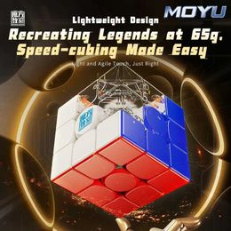 Magic Cubes MOYU RS3M V5 Magnetic Magic Cube Classroom Speedcube 3x3 Professional Maglev Ball Core Speed Puzzle 33 Toy 3x3x3 Cubo Magico Y240518