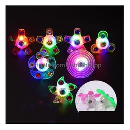 Led Gloves Night Market Small Toys Creative Finger Tip Top Spinning Childrens Ring Bracelet Adt Nightclub Gadgets Drop Delivery Gift Dhqgu