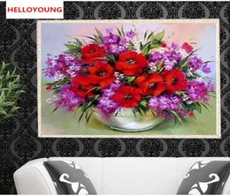 DIY 5D Diamond Embroidery Beautiful Flowers Round Diamond Painting Cross Stitch Kits Diamond Mosaic Home Decoration2643845