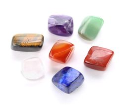 Irregular 7 Chakra Stone And Minerals Natural Crystal Reiki Yoga Chakras Healing Stones Multi Colour 6 8cm C RWkk5795102