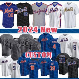 Francisco Alvarez Baseball Jerseys Francisco Lindor Man Pete Alonso DJ Stewart Darryl Strawberry Starling Marte Brandon Nimmo Edwin Diaz Jeff McNeil Kodai Senga