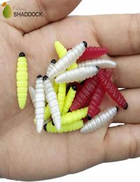 100pcs Soft Plastic Silkworm Fishing Lures Rubber Small Smell Soft Artificial Worms Grub Bait Fishing Accessories Tackles9481109