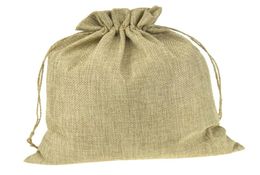100pcs multi sizedouble Natural Color Jute Burlap Drawstring bags Gift Storage Bags For Wedding Decor Cosmetic Jewel Sundries Pack2578137