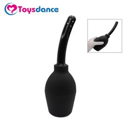Toysdance 310ml Clyster Douche Silicone Intestinal Cleaners Sex Products For Adult Soft Head Applier Anal Sex Toys Black q17112411099207