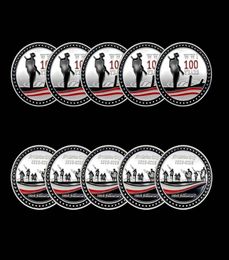 5pcs Challenge Craft Armistice Day 100 Years Anniversary Silver Plated Souvenir Medal Art Collection Coin2306622