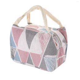 Storage Bags Lunch Bag Insulated Cold Stripe Picnic Carry Case Thermal Portable Box Bento Pouch Container Food