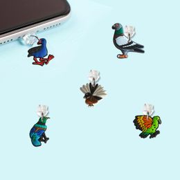 Cell Phone Cases Bird Cartoon Shaped Dust Plug Charm For Type-C Cute Charging Port Anti Plugs New Usb Drop Delivery Otapc