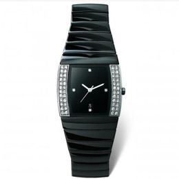 Hot Sell New Fashion Black Ceramic Watches Watch Luxury For Woman Quartz Movement Watches Female Wristwatch RD26 2407