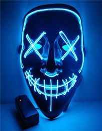 LED Luminous Smiling Face Party Mask Halloween High Quality Horror Novel Fun Horror Ball Haunted House1617604