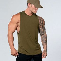 Lu Shirt Men Summer Tee Tops High quality loose fit sleeveless sublimated vest vintage muscle tank top with design mens cotton gym singlet