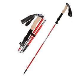 2PCS Trekking Poles Walking Sticks Alpenstock Telescopic Ultralight Premium Carbon Adjustable with Quick Lock Hiking Cane 240511