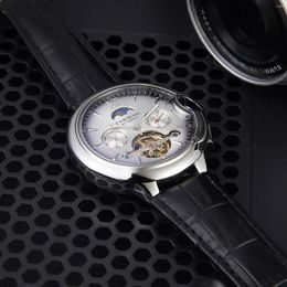 Wristwatches Carseno 831 Star Moon Triangle Nail Tourbillon Automatic Multi-Function Mechanical Watch Belt