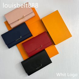 Designer Wallet Woman Man Cheque package Credit card clip Coin Pouch Credit Card Holders Purses High Quality Leather Purse Card Case Holder #61248 Size19cm*10cm