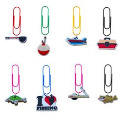 Party Decoration Fishing Tools Cartoon Paper Clips For Nurse Day Office Supply Funny Book Markers Teacher Sile Bookmarks With Colorf S Ottdp