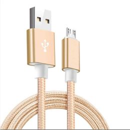 3ft Braided USB Charger Cable Type C 1M Micro V8 Nylon Cables Data Metal Plug Charging Adapter for Samsung S24 S23 Note 20 S10 plus