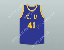 CUSTOM NAY Name Youth/Kids HOFFMAN 41 CADWALLADER UNIVERSITY BLUE BASKETBALL JERSEY FAST BREAK Top Stitched S-6XL