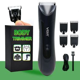 Electric Body Hair Trimmer Shaver Wet Dry Groin Hair Trimmer for Men Women Ball Body Grooming Kit Replaceable Ceramic Blade Head 240509