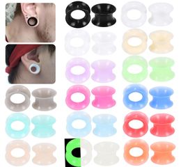 tunnel plugs silicone Body JewelryPiercing Jewellery 2Pcs 316mm Earlets Ear Gauges Flexible Silicone Tunnels Plugs Piercing Ear Str4344804