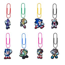 Novelty Items Sonic Cartoon Paper Clips Book Marker For Kids Shaped Nurse Gift Funny School Office Supply Student Stationery Paperclip Otewq