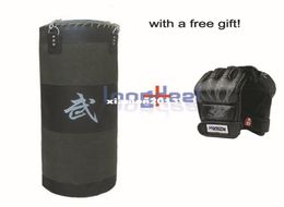 Gift New 100cm Fitness Training Unfilled Boxing Punching Bag Punch Bag Empty With Boxing Gloves Black 3334227