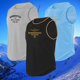 Mens Ice Silk Luxury Print Tank Tops Summer TShirt Fitness Male Mesh QuickDrying Vest Sleeveless Military Sports Wear 240507