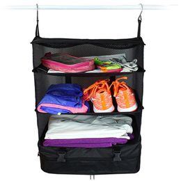 Storage Bags Travel Luggage Organizer Portable Shelves Bag Suitcase Packing Collapsible Hanging Closet Space-saving Drop