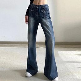 Women's Jeans 2024 Arrival Denim Cargo Pants Fashion Hip Hop Loose Flare For Women