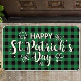 Carpets 1Pc St. Patrick's Day Door Mats Welcome Entrance Floor Mat Non Slip Washable Bathroom Rug For Indoor Outdoor Holiday Home Decor