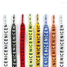 Shoe Parts Casual Small White Shoes Letter Shoelaces Printed Lovers Double-sided Flat Canvas Belt.