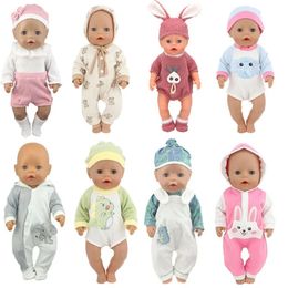 2023 Fashion Doll Jump Suits Fit For 43cm Baby 17 Inch Reborn Clothes 240518