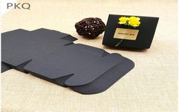 100pcs Whole Black Kraft Paper Gift Packaging Boxes Cardboard Pack Craft Box for Birthday Party Favours Jewellery Box Small22636850749