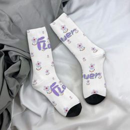 Women Socks Flower Korean Style Leisure Stockings Men Medium Soft Outdoor Autumn Graphic Non Slip