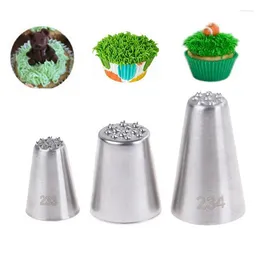 Baking Tools 1/3Pcs Stainless Steel Cream Decoration Mouth Small Grass Shape Nozzle Icing Nozzles Pastry Decor