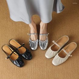 Slippers Wearing Thick Soled Bun Toe Half In Spring And Summer Sequin Sandals For Women