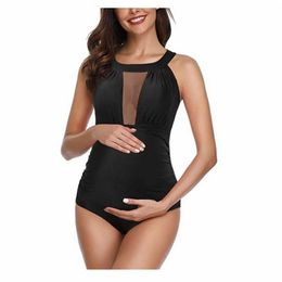 Maternity Swimwears Pregnant womens swimsuit integrated swimsuit beach suit solid summer swimsuit womens maternity swimsuit Ropa De Materidad H240518