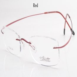 Wholesale-Luxury-brand Silhouette Titanium Rimless Optical Glasses Frame No Screw Prescriptioneglasses With Bax Free Shipping 216e