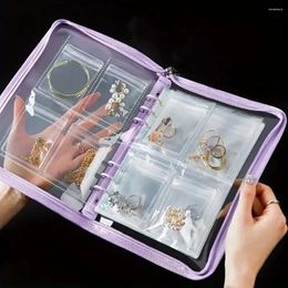 Jewellery Pouches Large-Capacity Storage Booklet Loose-leaf Transparent Zipper Pouch Anti-Tarnish Bag Organiser Travel