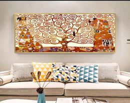 modern wall art tree of life gustav klimt wall pictures for living room canvas painting decorative printed art drop1627446